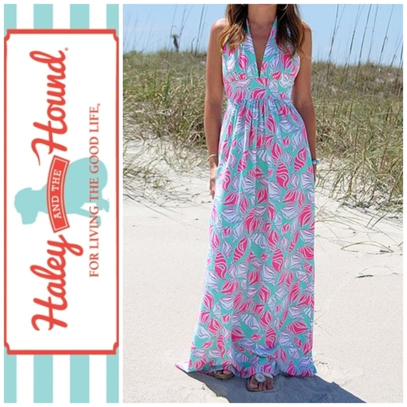 haley and the hound Dresses & Skirts - Haley and the Hound Cotton Seashell Halter Dress
